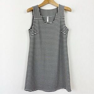 Fig Metro Dress Grey And‎ White Stripes Sleeveless A-Line Size Medium Canadian